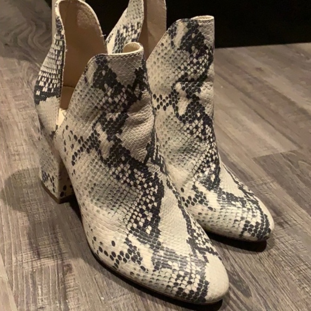 Steve Madden snake skin booties